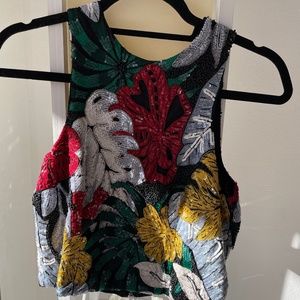 PatBo hand beaded crop top